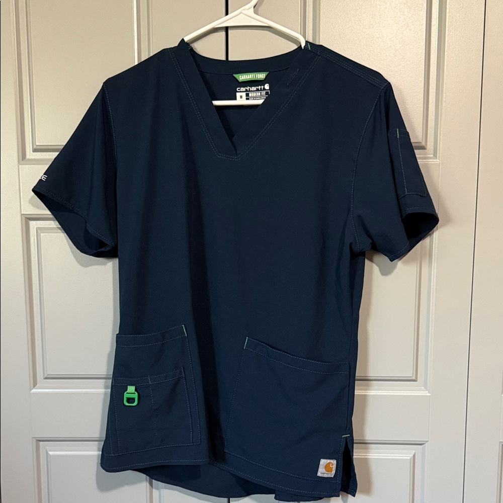 Carhartt navy scrub top